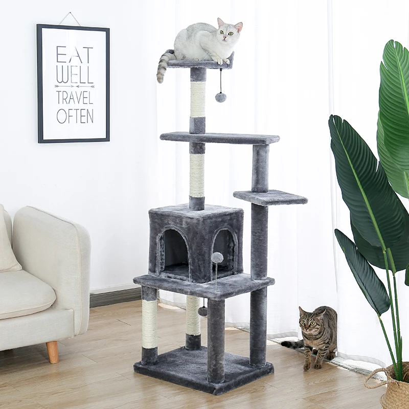 Imagem -04 - Tipos de Entrega Doméstica Cat Tree House Tower Condomínio Cat Scratching Post para Indoor Kitten Jumping Toy com Escada Jogando Árvore 9