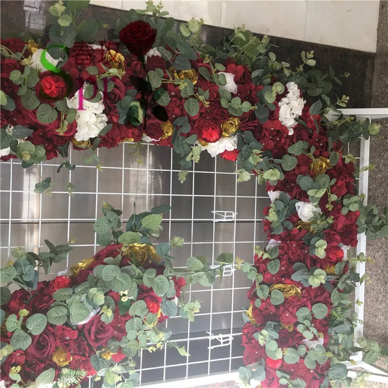 SPR  NEW wedding occasion flower wall stage backdrop artificial flower table runner arch floral party event decorative wholesale