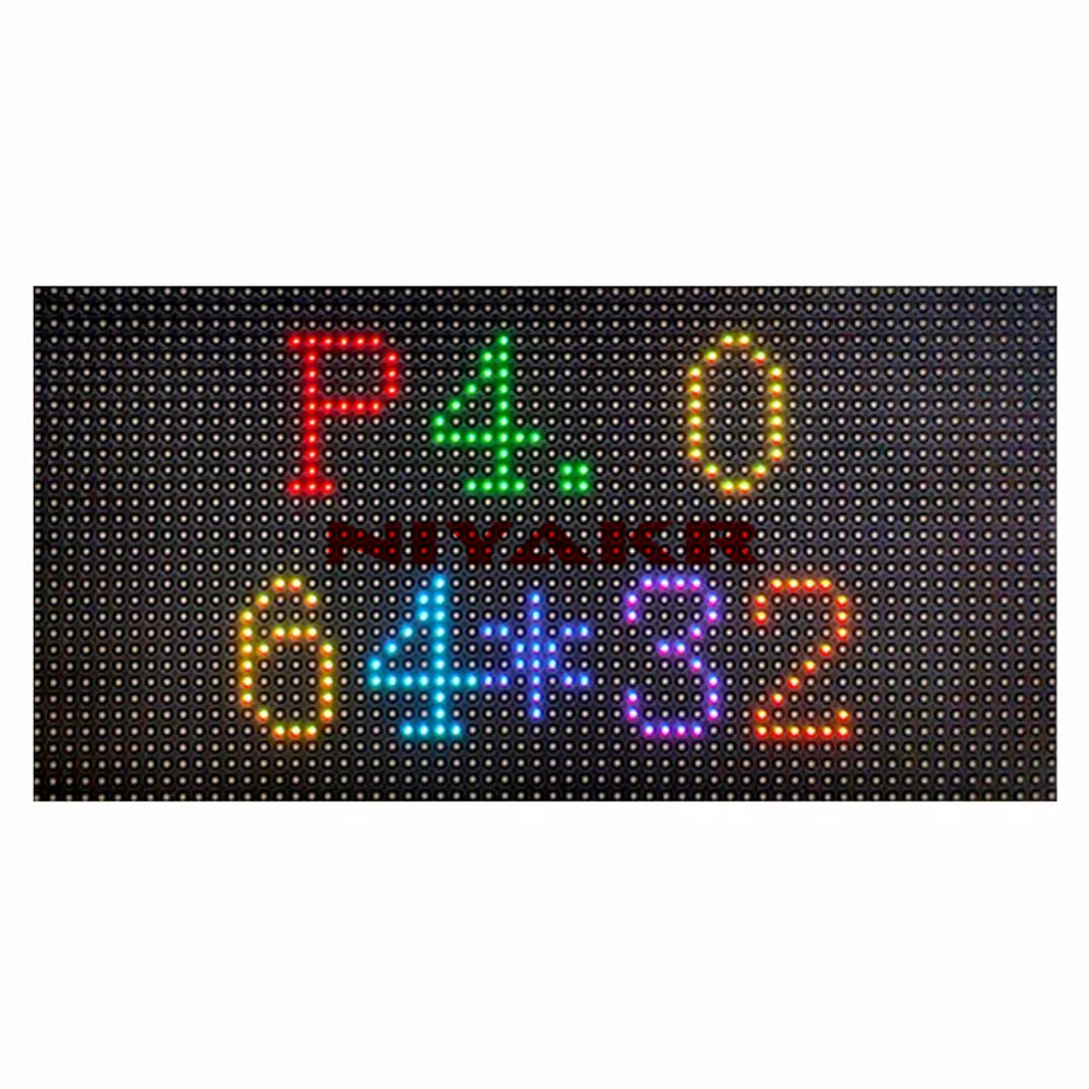 P4 Indoor 64*32 Pixels LED Video Screen RGB Panel 256mmx128mm SMD Full Color Display Module