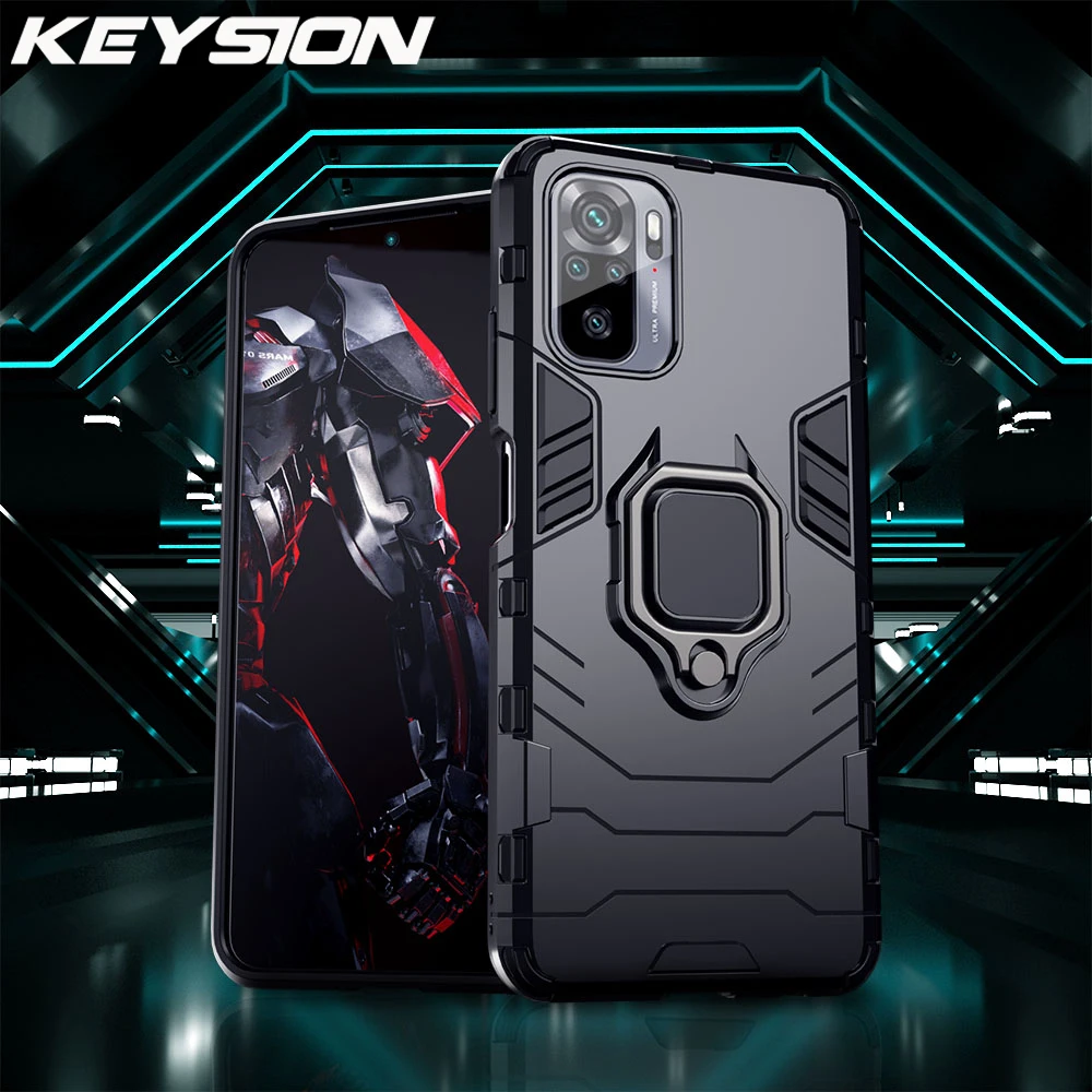 KEYSION Shockproof Case for Redmi Note 10 10 Pro Max 9s 8 8A 7 7A 8T K20 K40 Back Phone Cover for Xiaomi Mi 9T A2 A3 9SE Mi 11