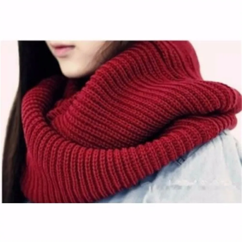 New Arrive Men Women's Nice Winter Warm Infinity 2Circle Cable Knit Cowl Neck Long Scarf Shawl Drop Ship