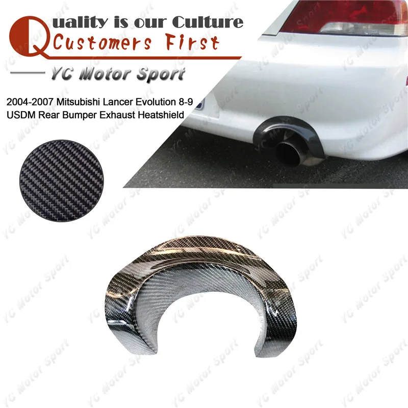 

Car Accessories Carbon Fiber Exhaust Heatshield Fit For 2003-2007 Evolution 8-9 EVO 8 9 USDM Rear Bumper Exhaust Heatshield