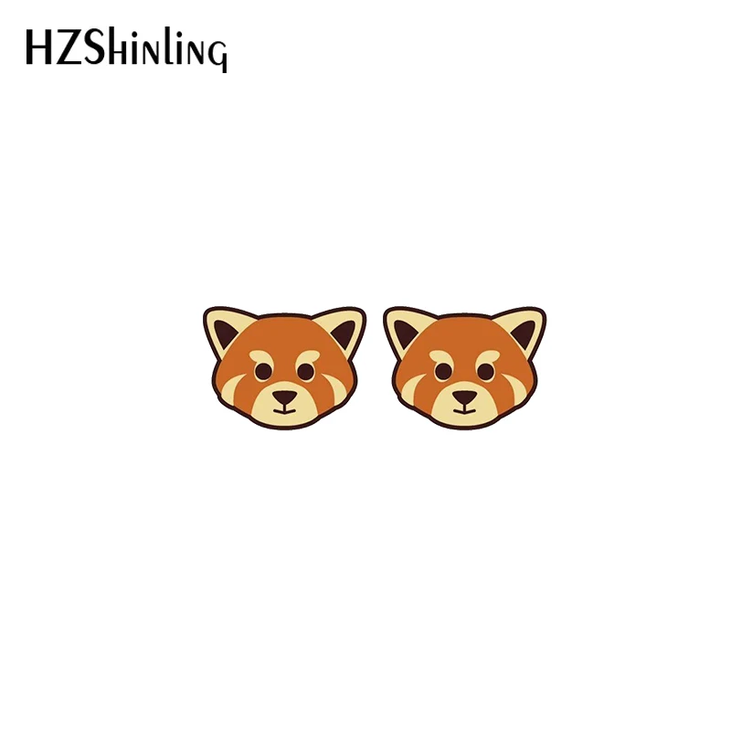 Red panda Acrylic Stud Earrings Resin Epoxy Fashion Jewelry