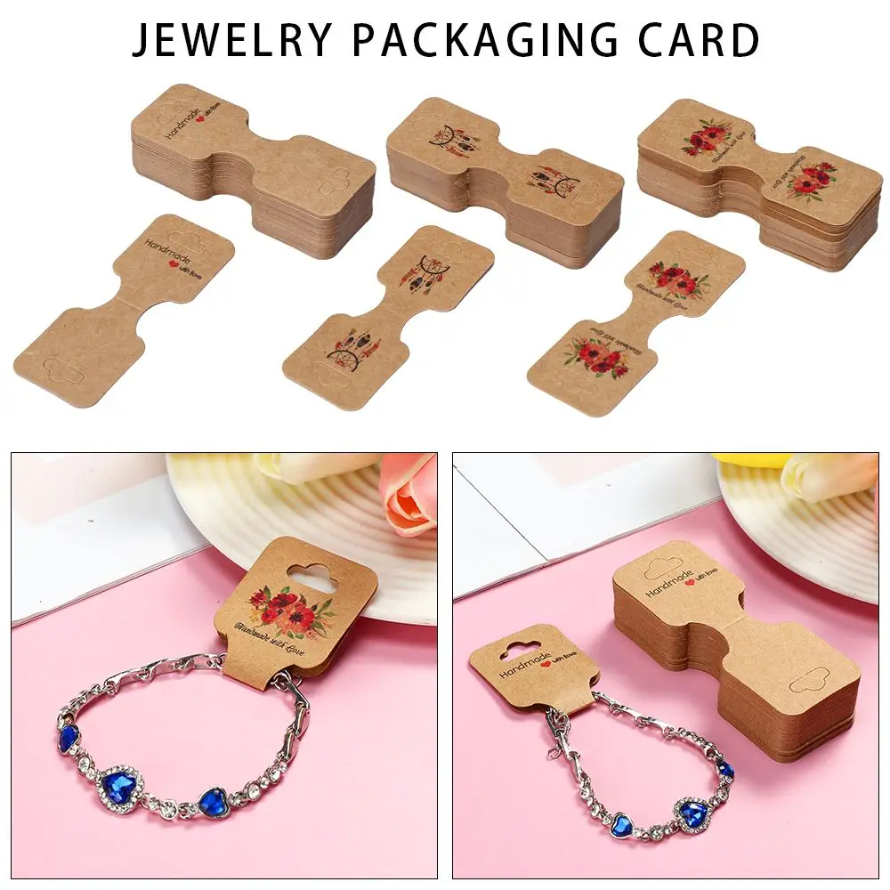 9x3.5cm Headband Hair Rope Necklace Bracelets Jewellery Packing Card Hanging Blank Tag Display Holder Cardboard DIY Package