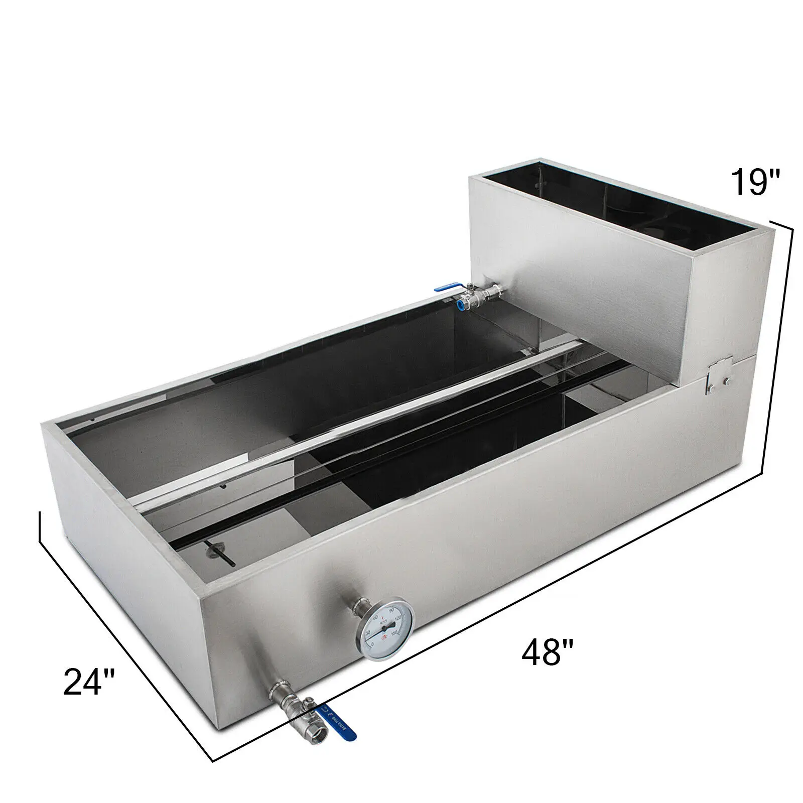 VEVOR متعدد الحجم/نوع شراب القيقب معدات المبخر المغلي من الفولاذ المقاوم للصدأ مع صمام 3/4 بوصة/مخرج للاستخدام الاحترافي