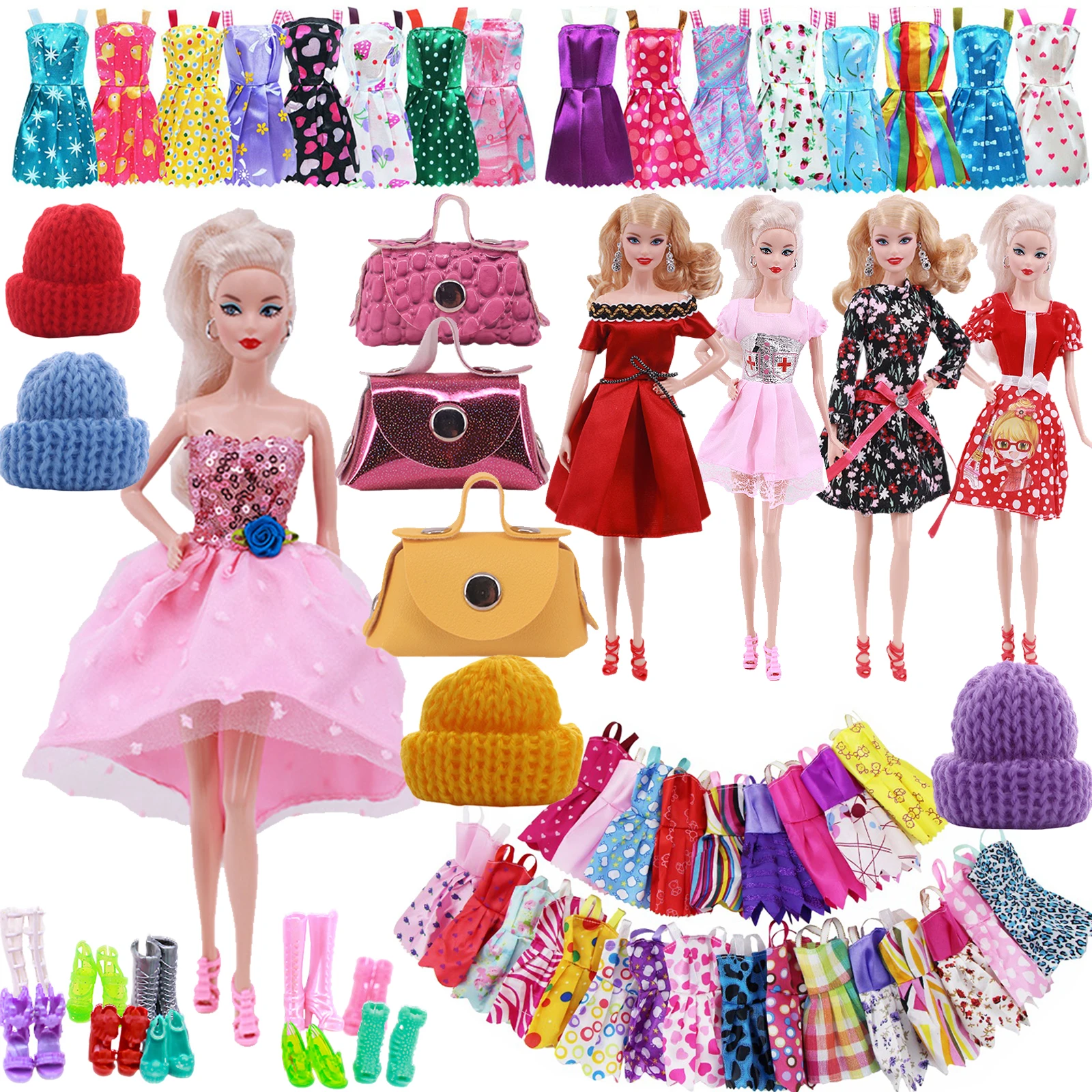 Pop Clothes For Barbis Doll Evening Dress&Accessories Fit For 11.5inch Barbis Doll Party Daily Casual Clothing Accessories Toys