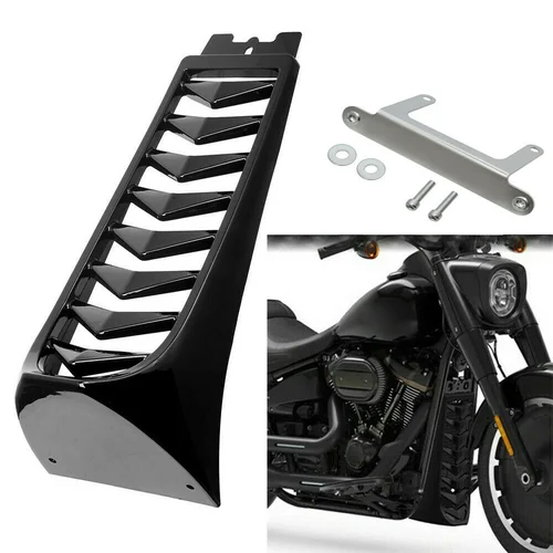 Alerón de carenado frontal negro vivo para motocicleta, cubierta inferior del radiador para Harley Softail Street Bob Breakout Fat Bob 2018-2022