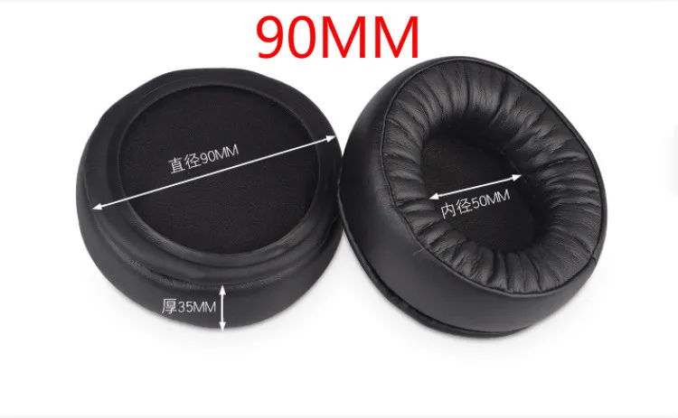 Coussinets d'oreille universels 70-110mm, housse de coussin de remplacement ronde en cuir souple, protège-oreilles en protéines de bonne qualité, en promotion, nouveau 2 pièces