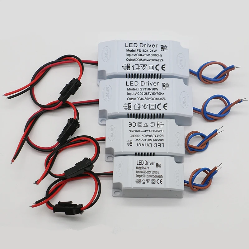 DALCAN LED Power Supply 1W-24W 280mA Driver Adapter With SM Or DC Plug AC90-265V Lighting Transformer For LED Panel Light