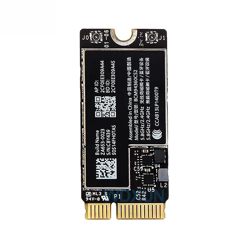 Ngff m.2 a / e key adapter for 12 + 6 pin wireless module bcm94360cs2 bcm943224pciebt2 wifi card hackintosh macos