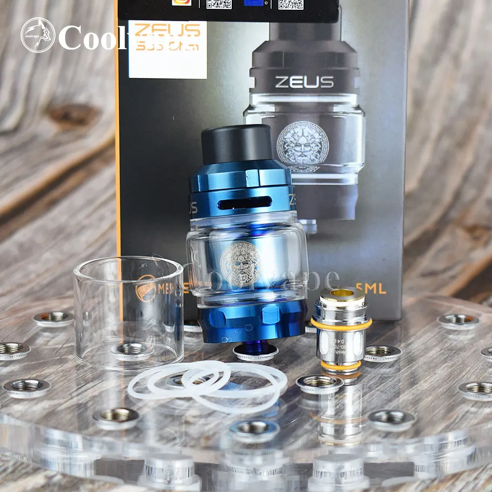 Vape Zeus sub ohm rta 고품질 탱크, 용량 2ml, 5ml, 316ss 분무기, Zeus rta x/Zeus rta x 메쉬 탱크