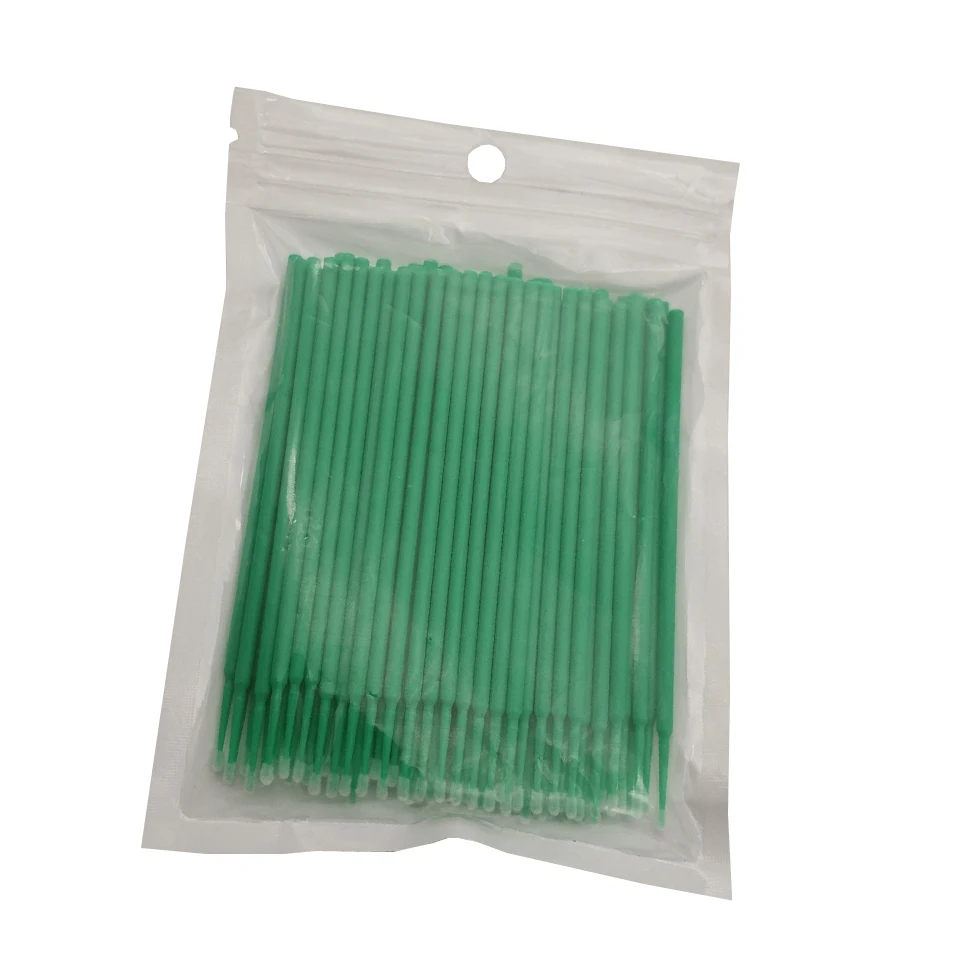 Aplicadores de microcepillo para extensión de pestañas, hisopo suave de algodón desechable, tamaño S, M y L, 100 unids/lote