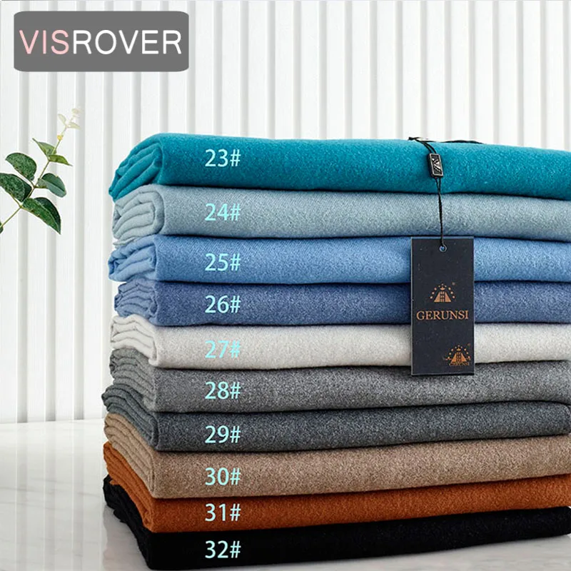 VISROVER ใหม่32สีผู้หญิงฤดูหนาวผ้าพันคอแฟชั่นผ้าคลุมไหล่หญิงแคชเมียร์ Handfeeling ฤดูหนาว Wraps ฤดูหนาวสีทึบ Hijab ผ้าพันคอ