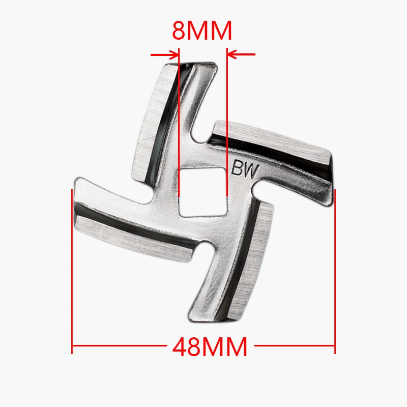 3Pcs Meat Grinder Blade 8mm Inner Hole Food Grade Stainless Steel Mincer Knifes For MGB Series Meat Grinder