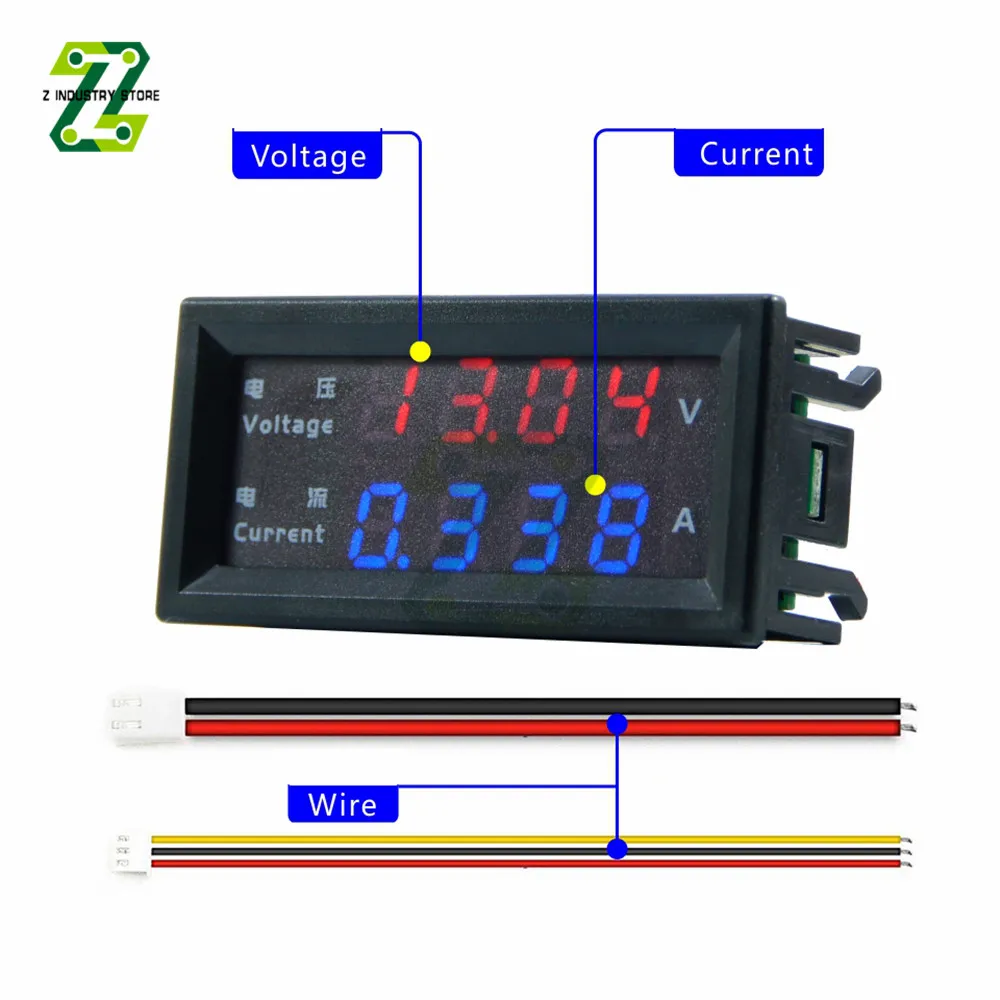 M4430 0-200V/10A Digital Voltmeter Ammeter 0.28\'\' LED Display Voltage Regulator Volt AMP Meter Tester Voltage Regulator