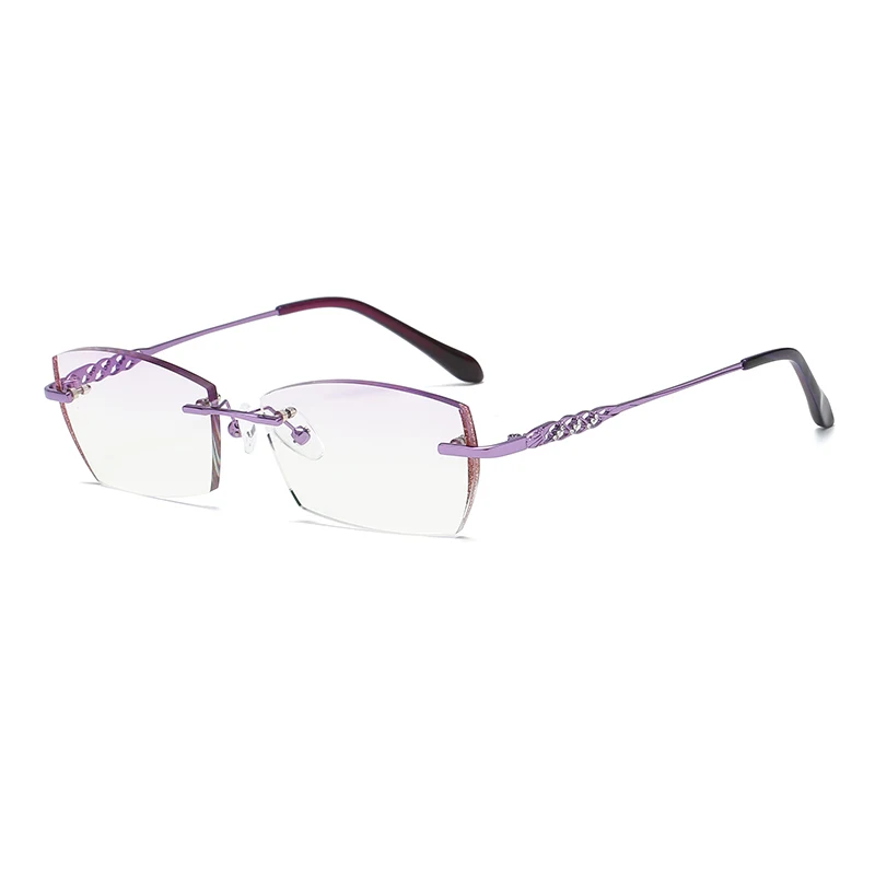 ZIROSAT 58133 Rimless Gold Glasses Frame Women Light Weight Optical Rim Eyeglasses Frames Prescription Myopia Spectacles