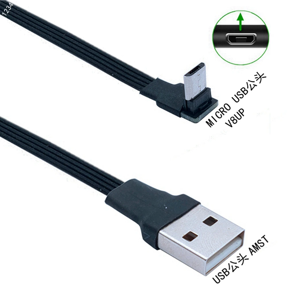 Mini USB B MICRO USBType 5pin Male 90 Angled to USB 2.0 Male Data Cable PHONE