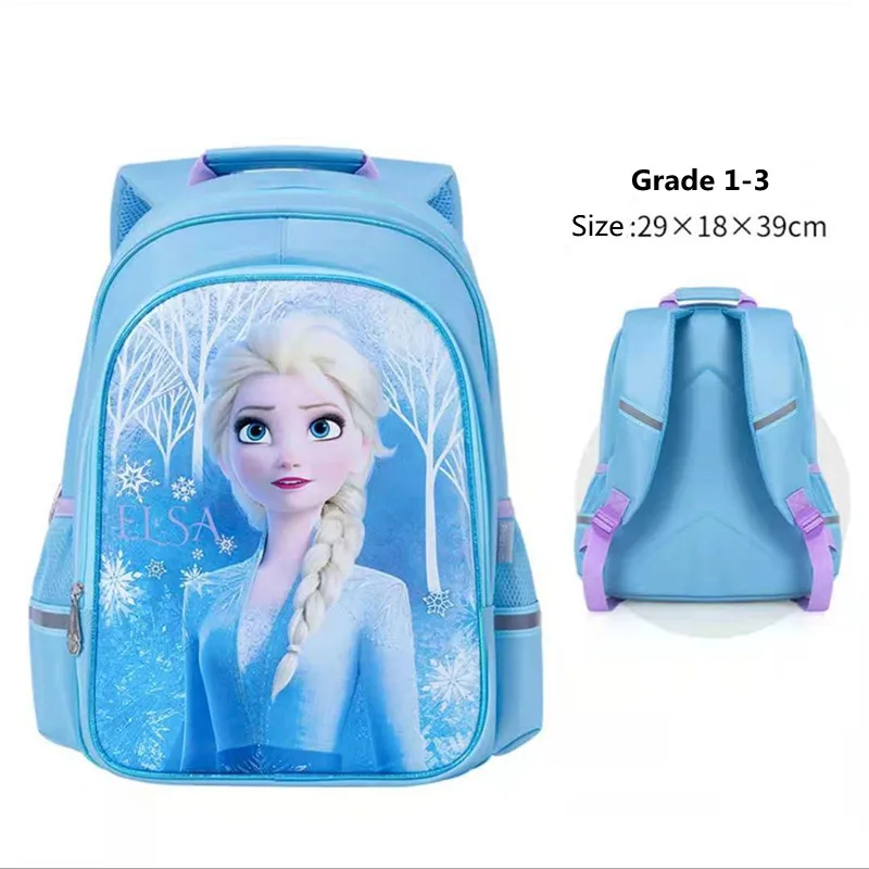 Disney Frozen School Bag For Girls Elsa Anna Primary Student Shoulder Orthopedic Backpack Large Capacity Birthday Gifts Mochila