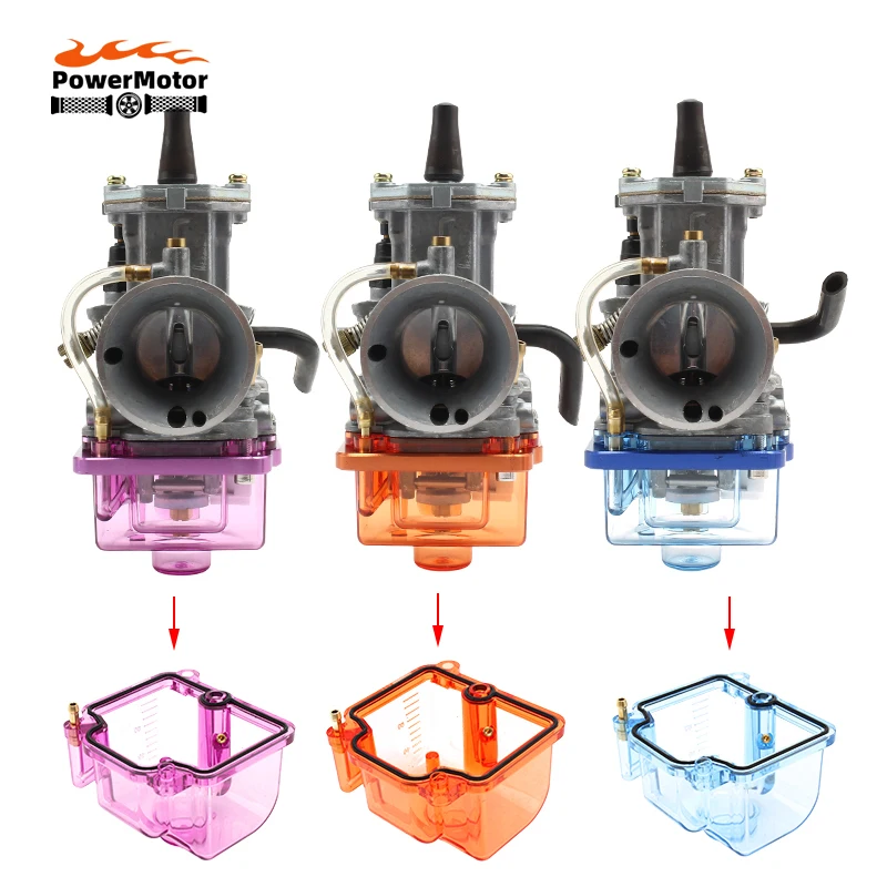 Motorcycle Transparent Carburetor Lower Cover Bowl For PWK 28 30 32 34mm  4T 50-300ccEnduro Motocross Dirt Pit Bike Tuning Parts