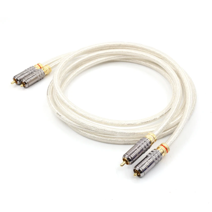 

QED Signature Silver Platedr Interconnect Cable with Gold Plated RCA plugs Audio Cable