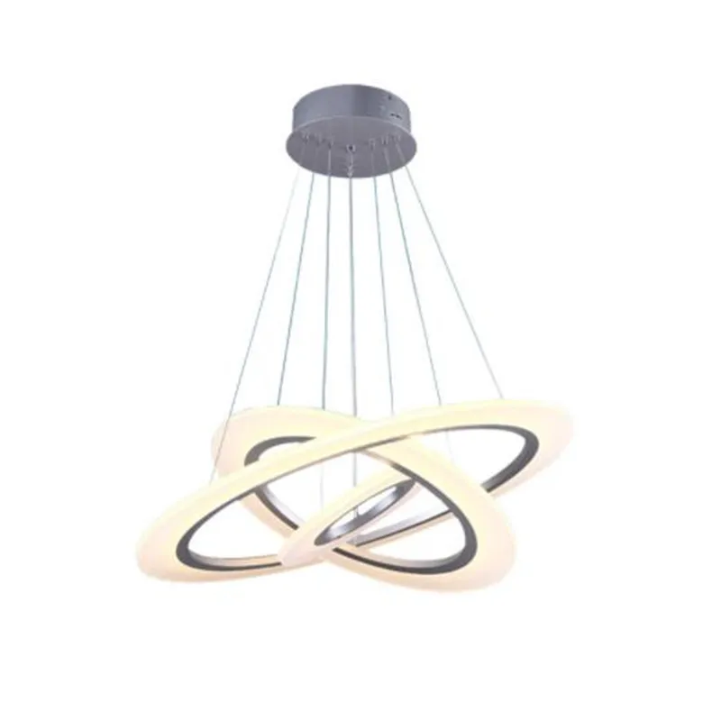 

LED Ring Chandelier Light Fixture SMD 5050 Round Acrylic Ring Chandelier Lighting Diameter 600mm+400mm High Quality