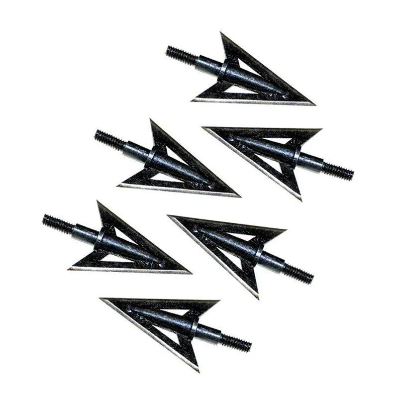 3/6/12Pcs Archery Arrowheads Blade Tips Broadheads Screw-in Arrow Points BowFishing Arrow Outdoor Fishing Shooting Accessories