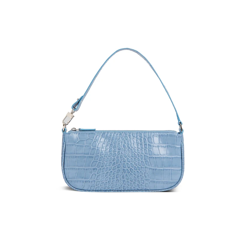 Luxury Handbags Women\'s Bag Design 2022 New Fashion Crocodile pattern leather Blue shoulder bag Female Vintage Elegant Hand Bags