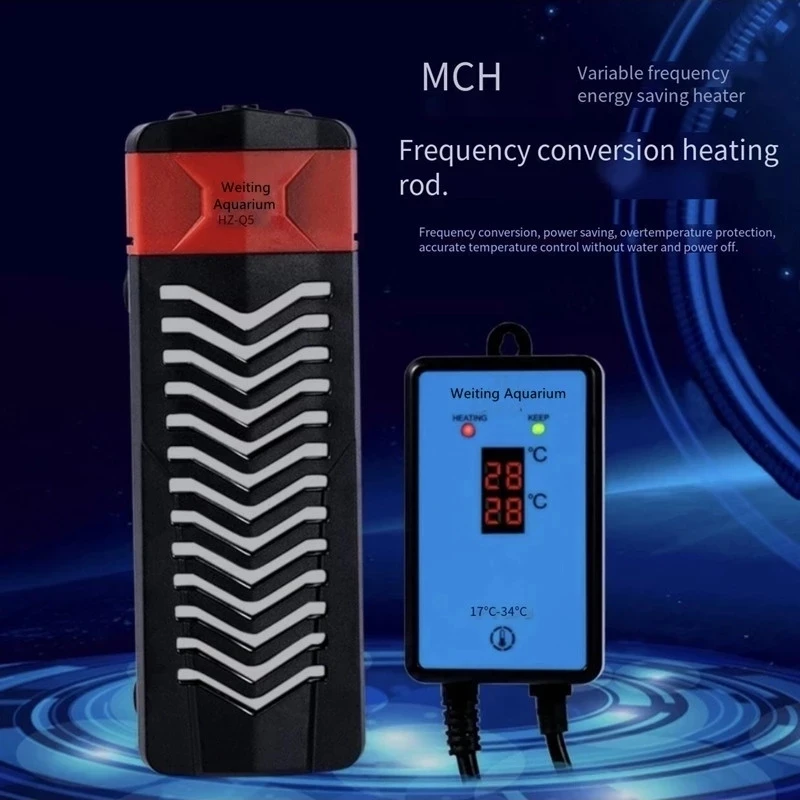 Barra de calentamiento de tanque de peces, conversión automática de frecuencia, control inteligente de tempatura, calentador d