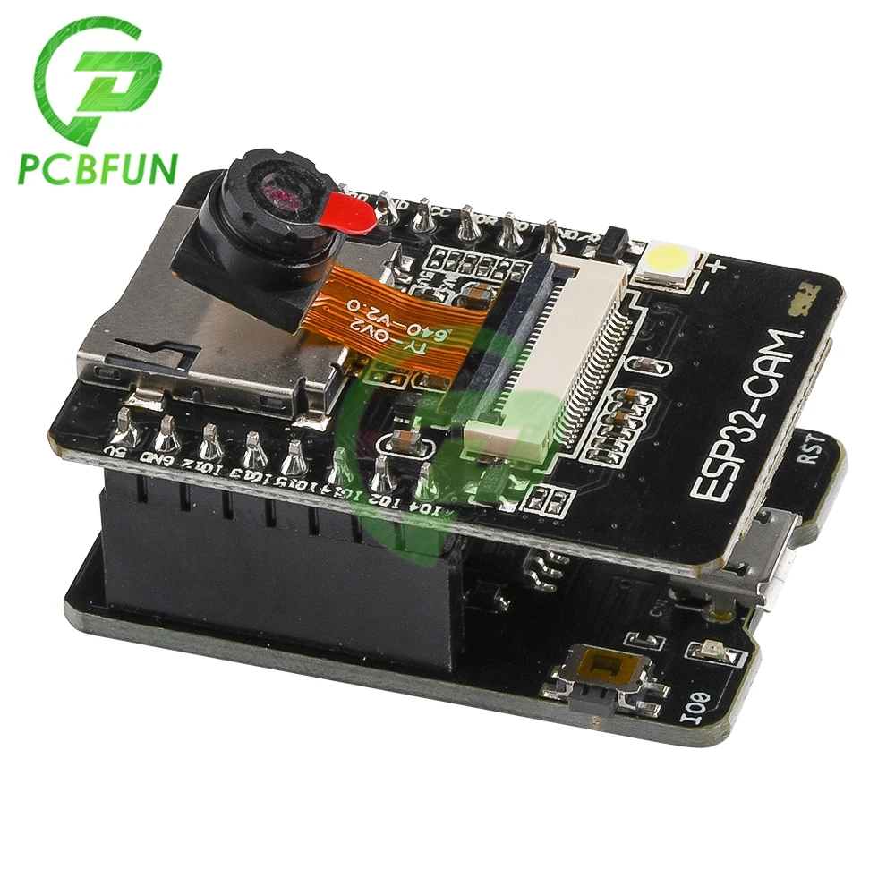 ESP32-CAM-MB WIFI ESP32 CAM Bluetooth Development Board with OV2640 Camera MICRO USB to Serial Port CH340G 4.75V-5.25V Nodemcu