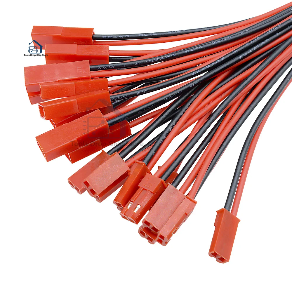 Conector macho hembra JST para helicóptero RC BEC, 10 pares, 100mm, 10cm, batería, DIY, FPV, Drone Quadcopter