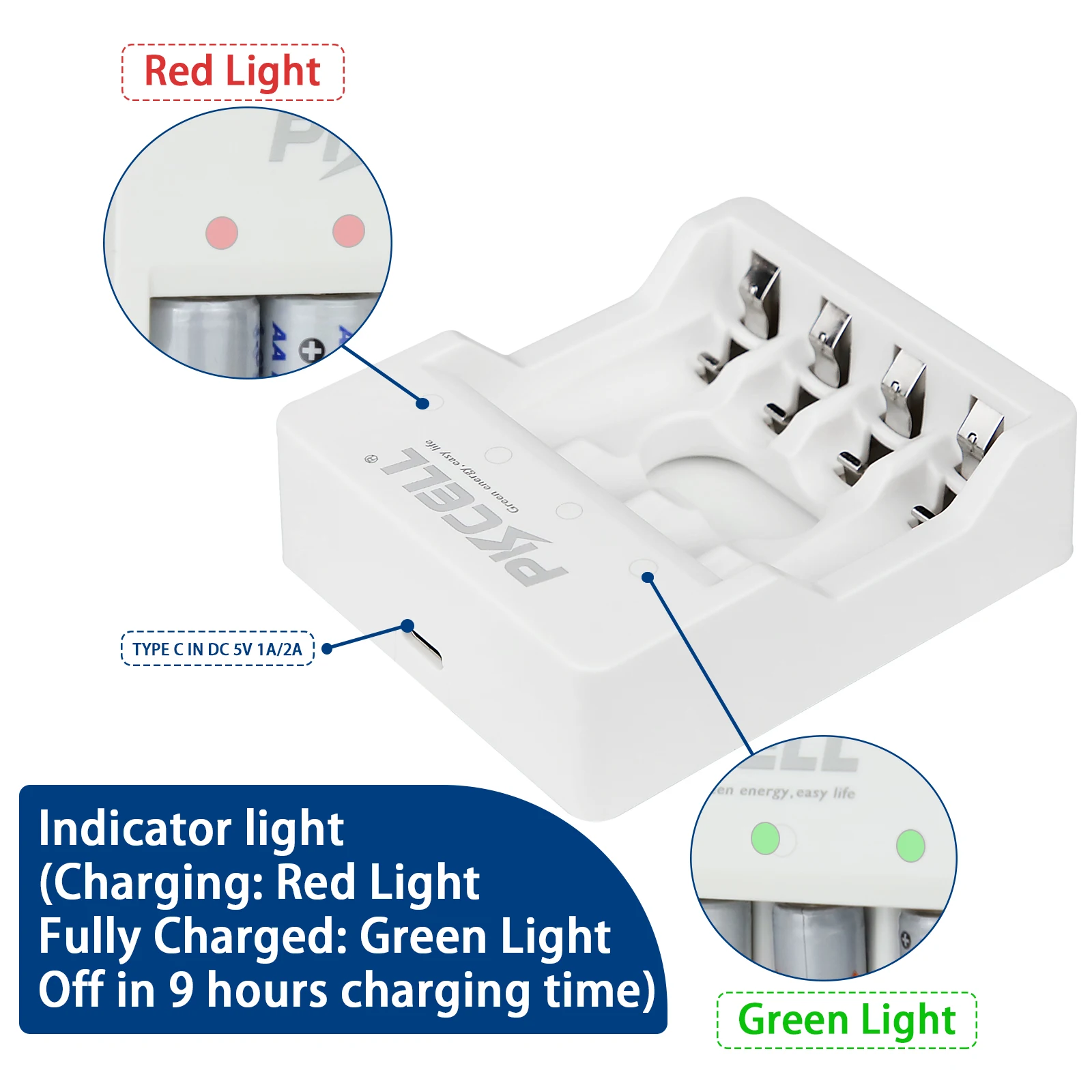 4Pcs AA 2500mWh 1.6V +4Pcs 900mWh AAA Ni-ZN Rechargeable Battery  batteries+ 1Pcs Ni-Zn AA/AAA Battery Charger