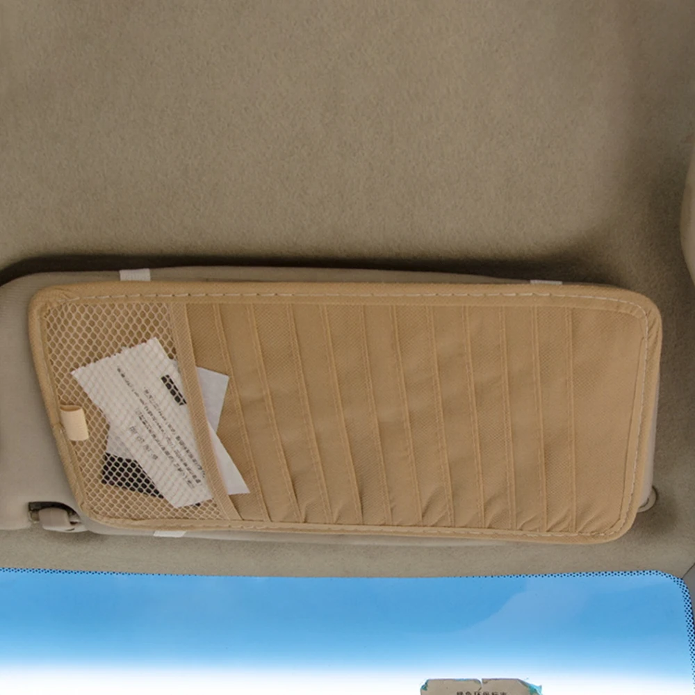 12 Slot Car CD Holder Auto Visor DVD Disk Card Case Clipper Bag Interior Organizer Cover Automobile Storage Bag Accessories