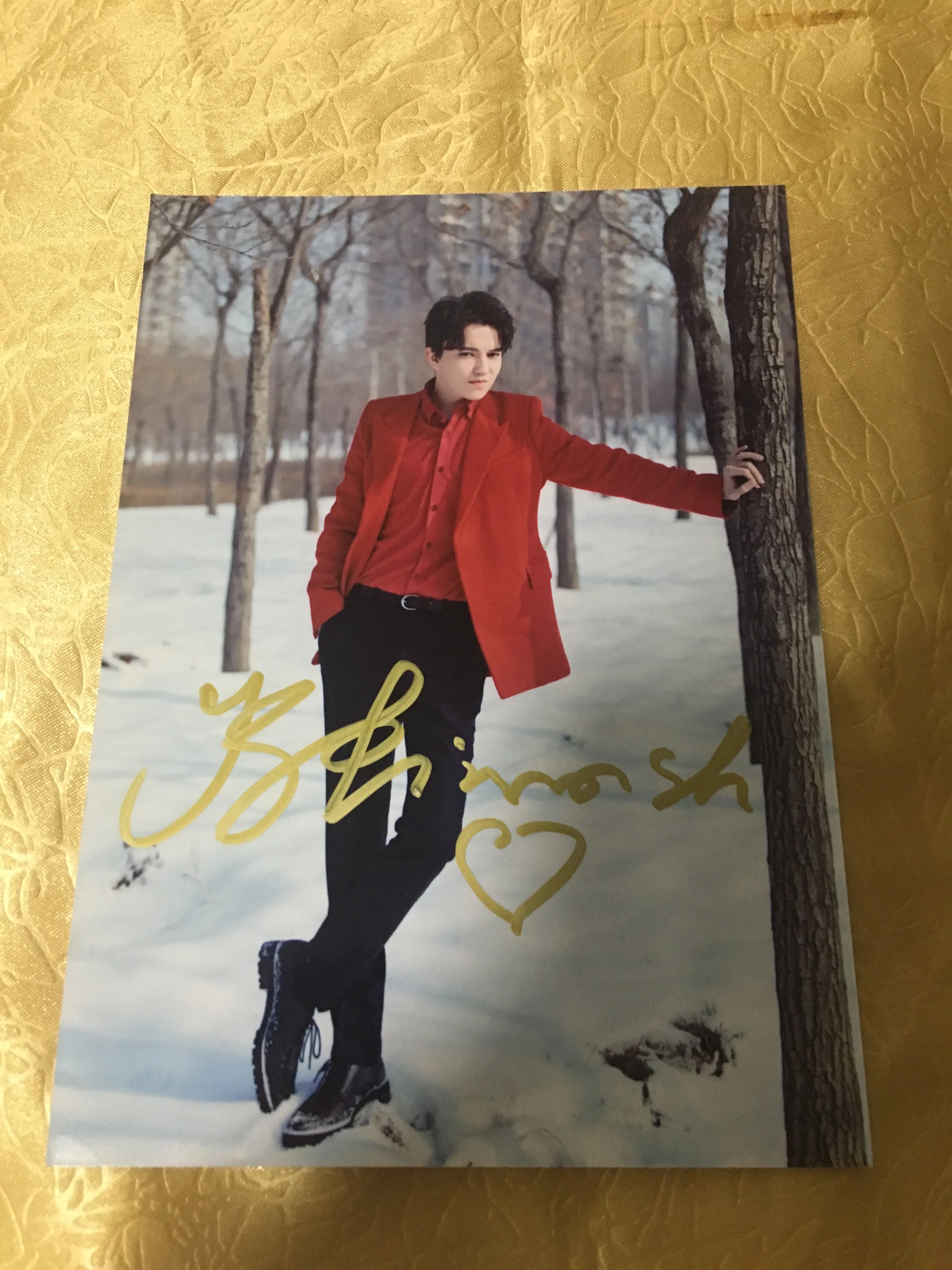 hand signed iD Dimash Kudaibergen autographed photo 5*7 free ship autograph in ink 022020A