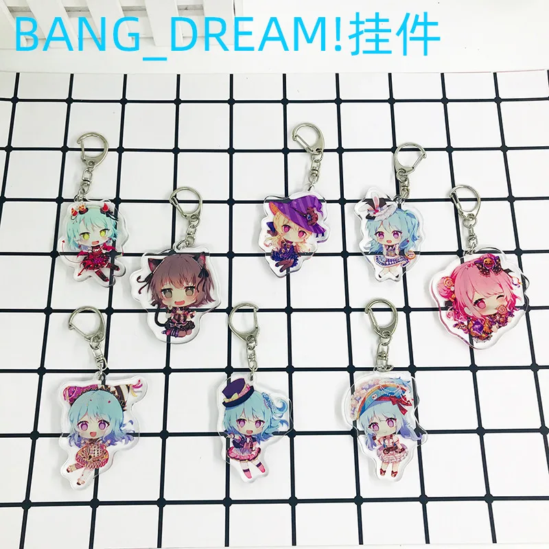 1pc BanG Dream! Anime Afterglow Roselia HHW Misaki Kanon Kokoro Lisa Ako Sayo Hina key chain llavero