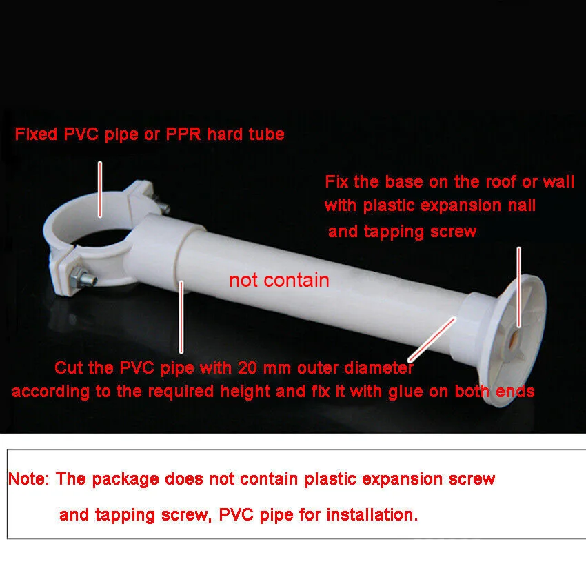 สีขาว PVC ท่อ Clamp 20,25,32,40มม.ท่อพลาสติกคลิปผู้ถือหลอด O-Type & Hook-เมตริก Solvent Weld ขยายความยาวท่อ