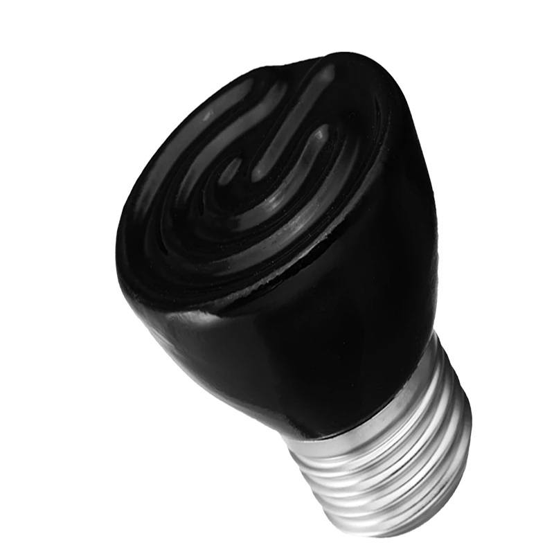 Mini lâmpada de aquecimento cerâmico infravermelho, Emissor de calor, Lâmpada para répteis, Pet, Brooder, E27, 110V, 220V, 25W, 50W, 75W, 100W