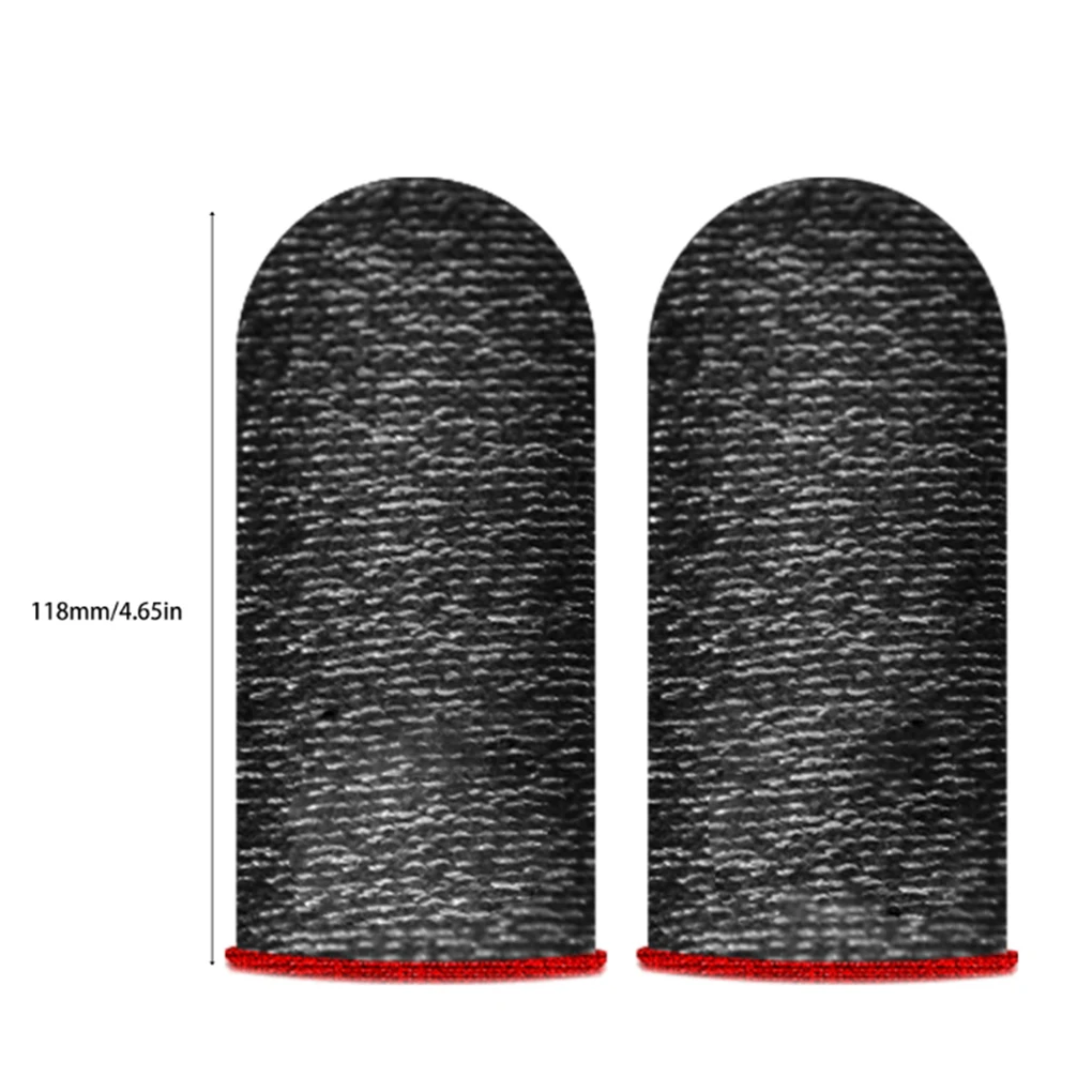 2 Pcs Phone Games Sweat-Proof Finger Gloves Thumbs Finger Cover Anti-slip Cot Sleeve for PUBG Touch Screen Game