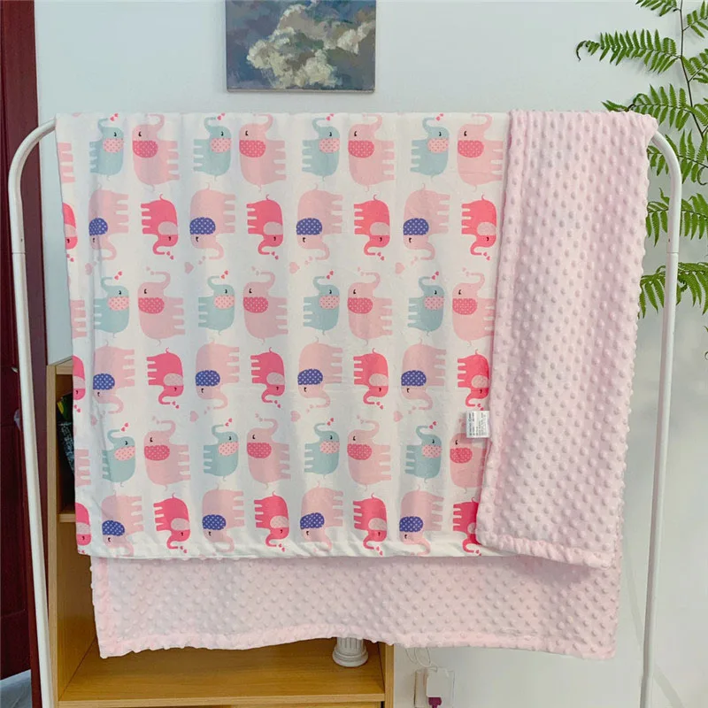 High Quality Kids Baby Blanket Winter Flannel Fleece Blanket Soft Infant Swaddle Stroller Wrap For Newborn Baby Bedding Blankets