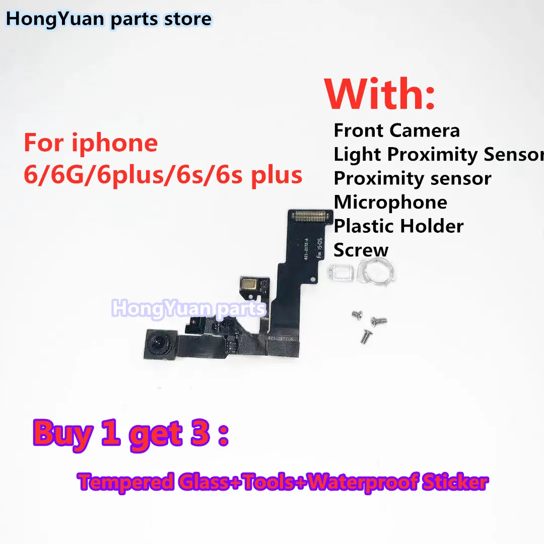 Original Front Camera For iPhone 6G 6P 6S Plus with Proximity Sensor Flex Cable Phone Repair Parts Test Working