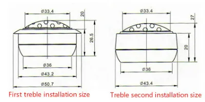 GHXAMP 1,5 дюймовый автомобильный динамик, неодимовый динамик 4 Ом 30 Вт, шелковая мембрана, высокие частоты 3000-20000 Гц + конденсатор, 2 шт.
