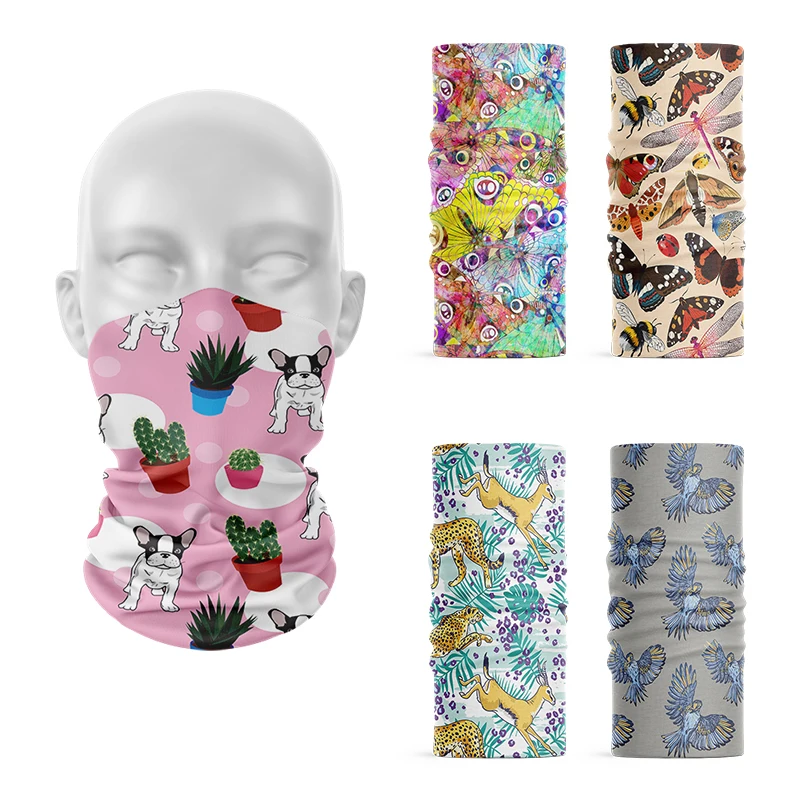 3D Women Fashion Bandana Creative Funny Animal Scarf Face Cover Headband Magic Headscarf Sports Elastic Tubular Handkerchief