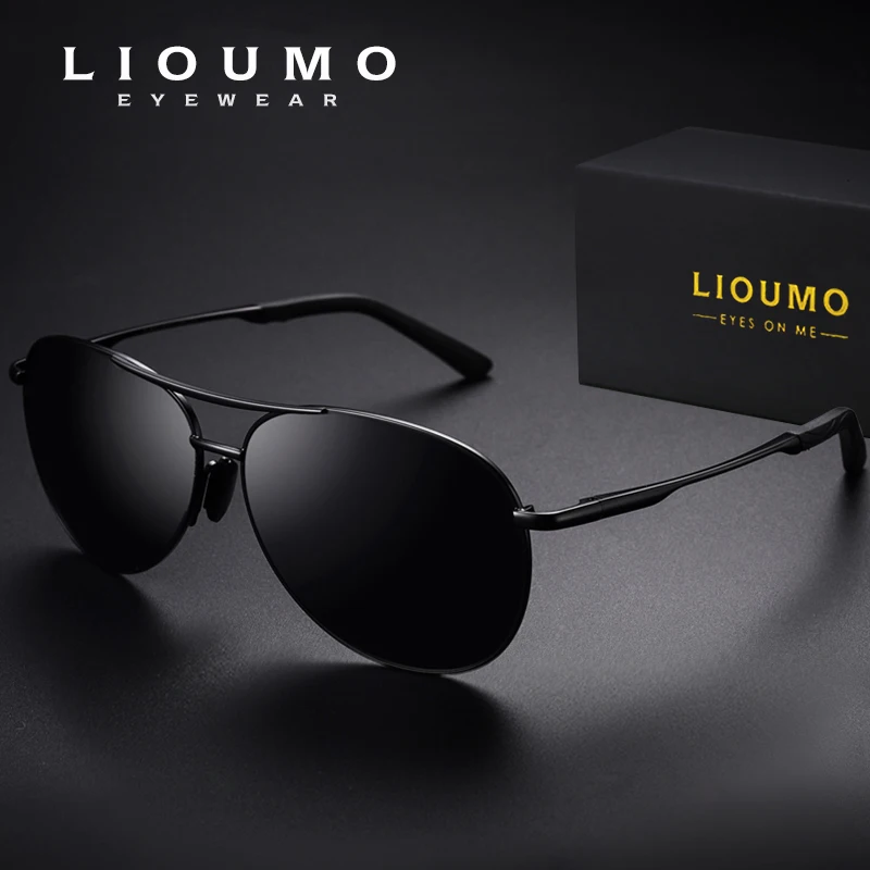 

LIOUMO 2023 NEW Men Vintage Alloy Polarized Photochromic Sunglasses Pilot Sun glasses Coating Lens Driving Eyewear For Men/Women