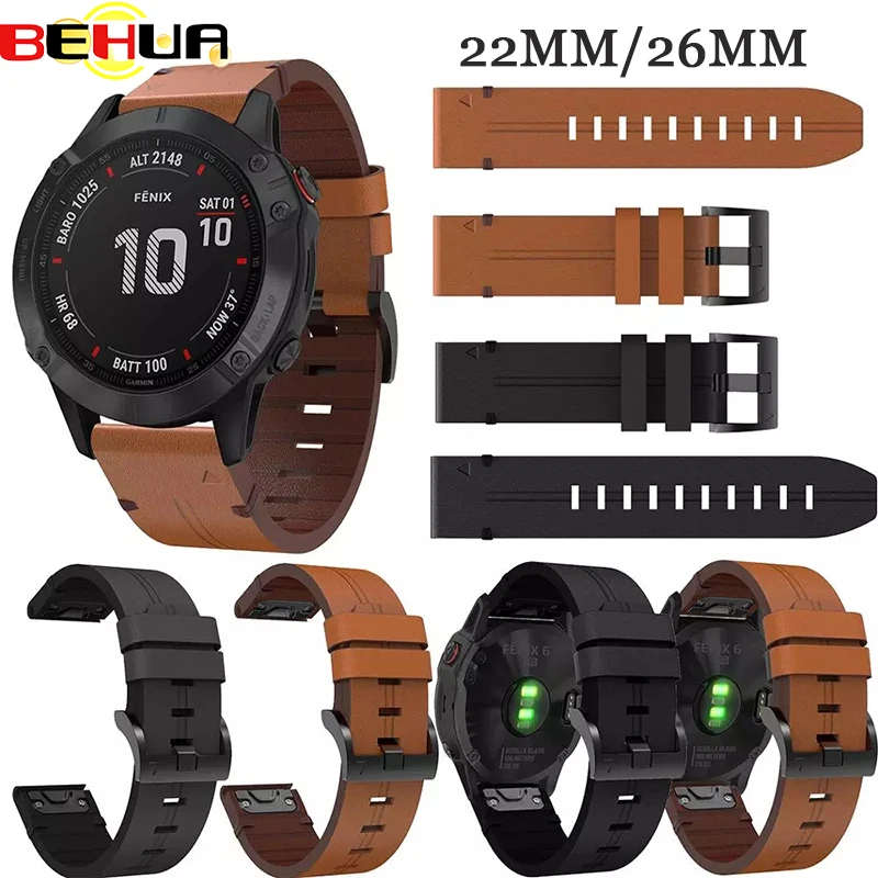 Garmin Fenix için saat kayışı kayış 5S/5/5X artı öncüsü 935 deri 22mm hızlı kolay Fit bilezik bileklik yedek kayışlar