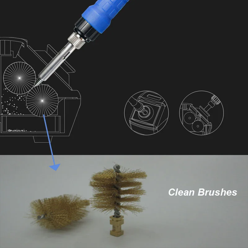 Yihua 200C 200C-II 200Q 납땜 인두 팁 클리너 용 구리 브러시 교체