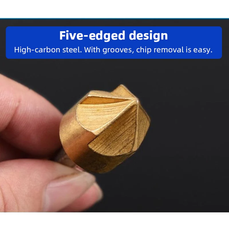 3-6PCS/Set HSS Chamfer Countersink Chamfer Drill Bit 1/4" Hex Shank  Wood Chamfering Cutter Power Tool Accessories 6mm-19mm