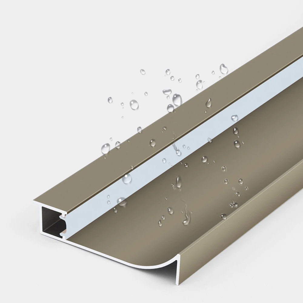 Skirting Line Border Aluminum Profile For 5050 LED Strips with Milky White Cover LED Channel Waterproof Baseboard Wall Corner