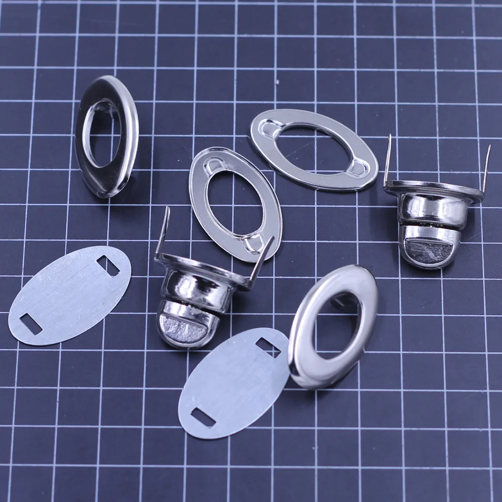 50 Sets Turn Twist Clasps Locks Buckles Clips Oval Clutch Handbag Purse Bag Hardware Accessories 35x32x20mm