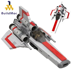 BuildMOC Battlestar-Galacticas Colonial Viper MKII Fighter Space Battleship Robotechs Spaceship Building Blocks Toys Kids Gifts