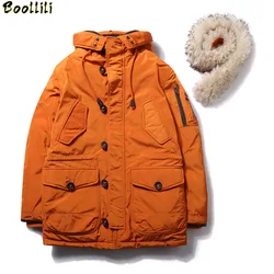 New Brand 2023 Clothing Jackets Thick Keep Warm Men Is Down Jacket High Quality Fur Collar Hooded Down Jacket Winter Coat Male