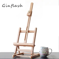 Ginflash 40cm Artist wooden table Folding Painting Easel Frame Adjustable Tripod Display Shelf  Outdoors Studio Display Frame